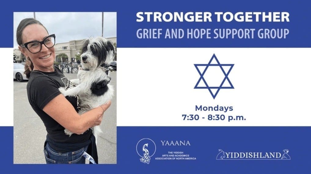 Stronger Together Group Description stronger together group; image of a person smiling holding her dog in her arms