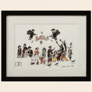 Winged Chasidim with Mothers and Babies.