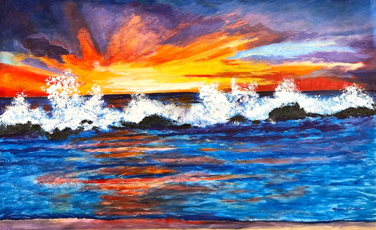 Sunset Painting by Miriam Libhaber Miriam Libhaber Painting - Sunset