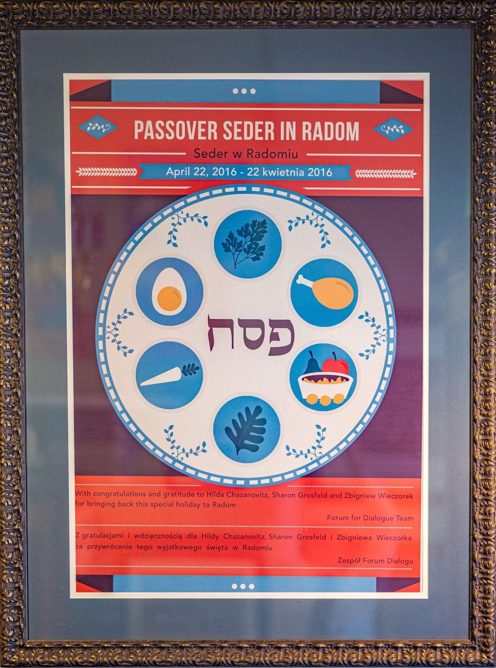 Poster of Passover Seder In Radom Posters of Passover Seder In Radom, with an image of a seder plate.