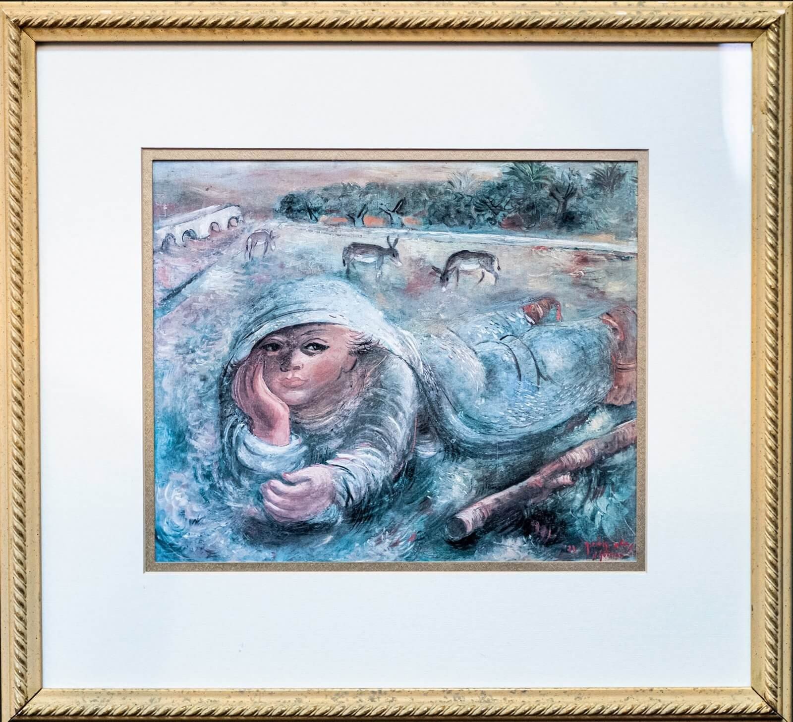 Shepherd Painting of a shepherd with animals