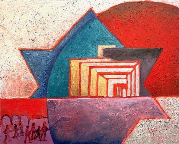 Shelter for Traditions by Miriam Libhaber Miriam Libhaber Painting - Shelter for Traditions