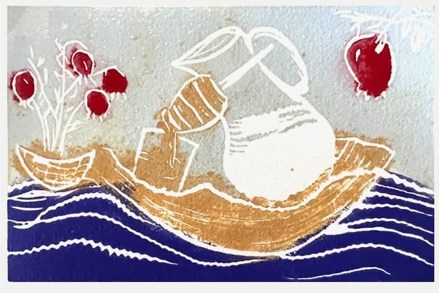 Milk and Honey by Miriam Libhaber Artwork of jars showing Milk and Honey
