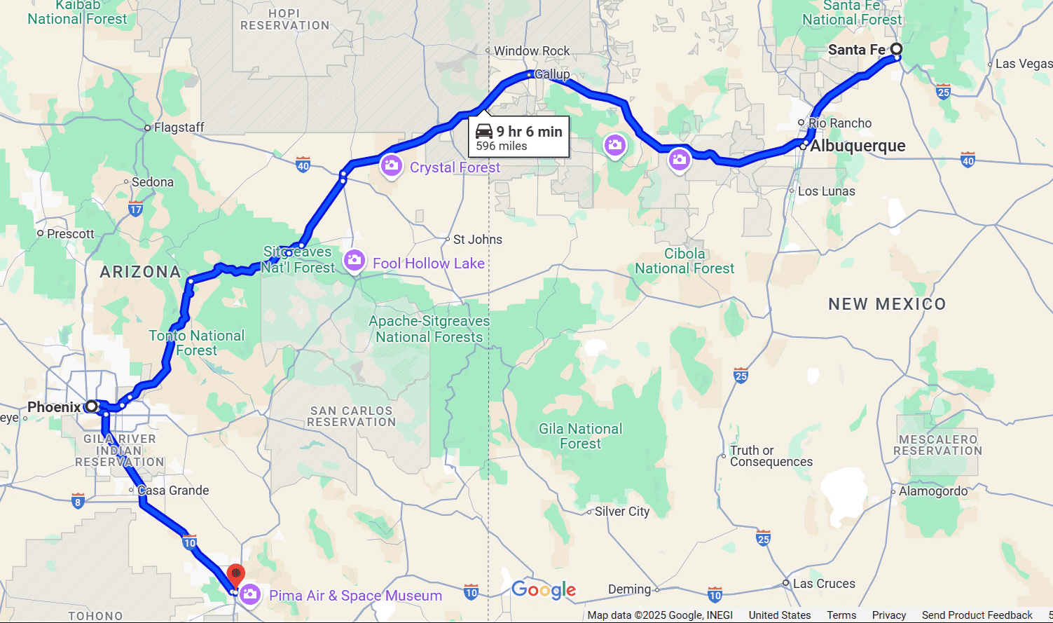 Map showing the route of a Yiddish Traveling Talk event across states